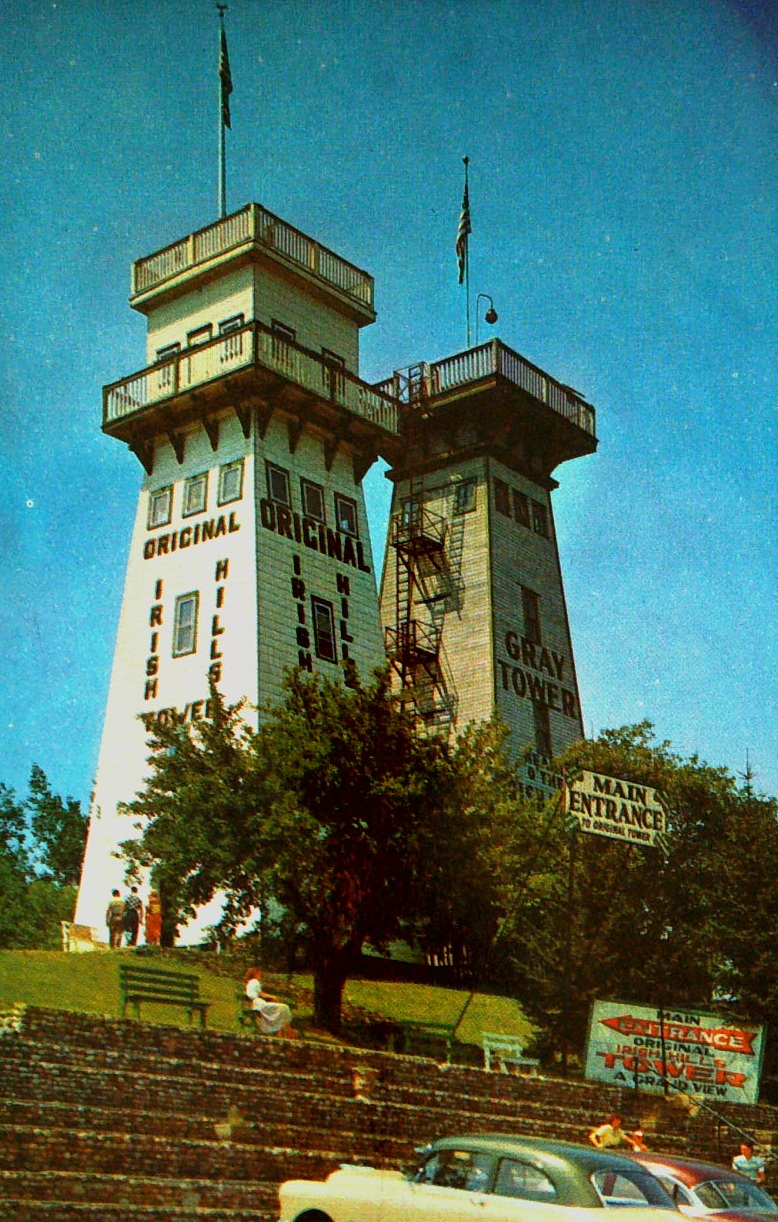 Irish Hills Towers - Postcard